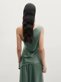 Top asymétrique drapé