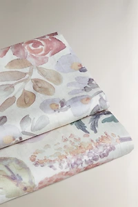 FLORAL PRINT SATEEN FLAT SHEET