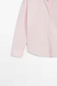 Cotton poplin shirt with dart detail