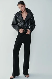 FAUX LEATHER BIKER JACKET