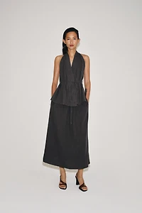 ZW COLLECTION LINEN WRAP TOP
