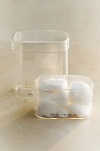 BOROSILICATE GLASS BATHROOM ORGANIZER JAR