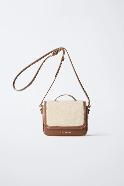 SAC BANDOULIÈRE EFFET PEAU DE MOUTON