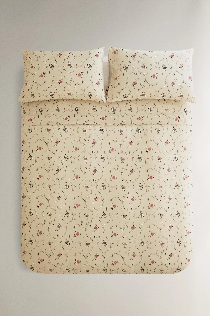 HOUSSE DE COUETTE COTON LIN FLEURS | KATHARINE POLE
