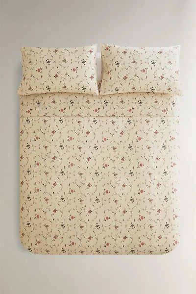 HOUSSE DE COUETTE COTON LIN FLEURS | KATHARINE POLE