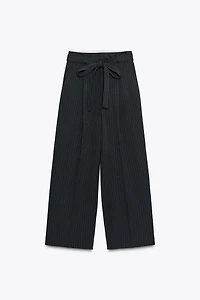 PLEATED BELTED PANTS