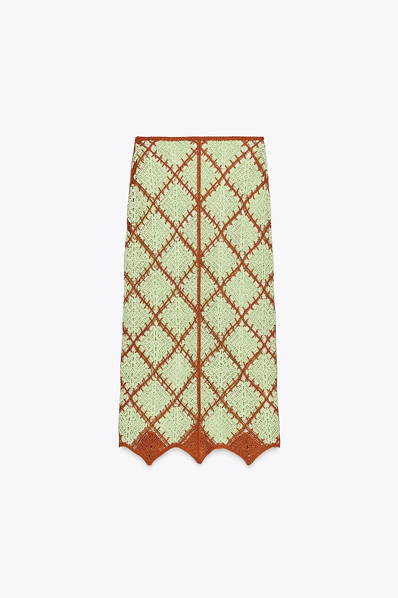 CROCHET MIDI SKIRT