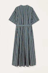 LIMITED EDITION STRIPED BELTED DRESS