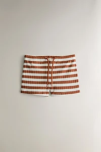 KIDS’ STRIPED BERMUDA BEACH SWIMSUIT