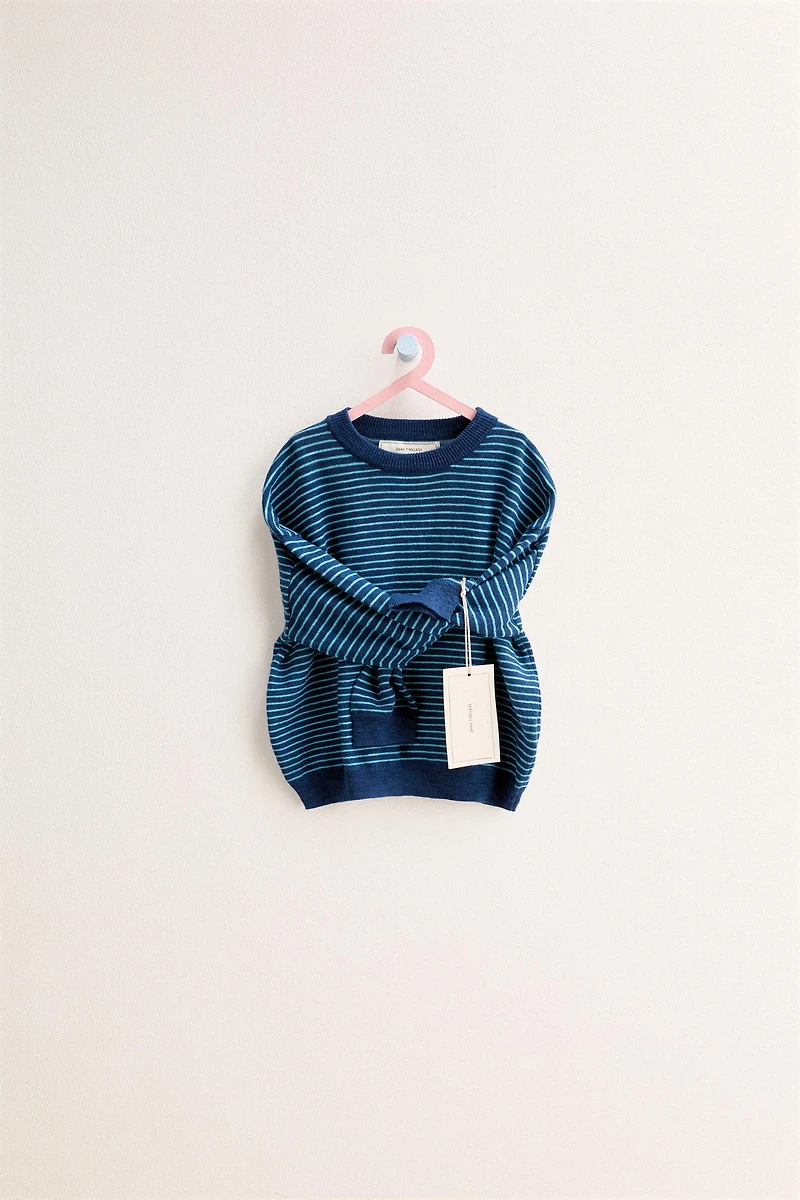 ZARA TIMELESS - PULL À RAYURES COTON LIN