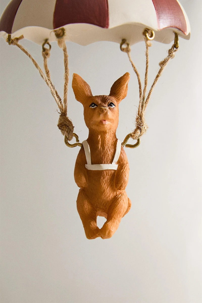 DOG WITH A PARACHUTE CHRISTMAS TREE ORNAMENT