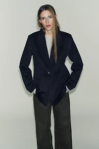 BLAZER AVEC LAINE À RAYURES DIPLOMATIQUES