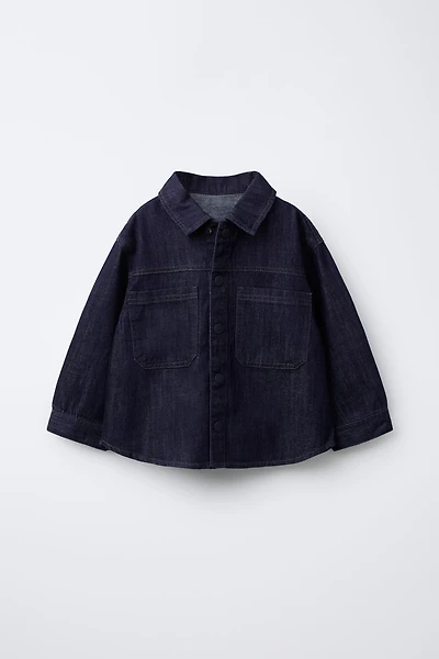 RUBBERIZED BUTTON DENIM SHIRT