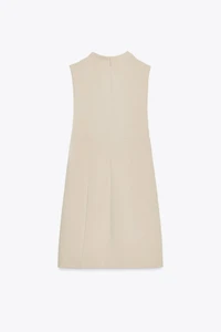 SHORT DRAPED NECK DRESS