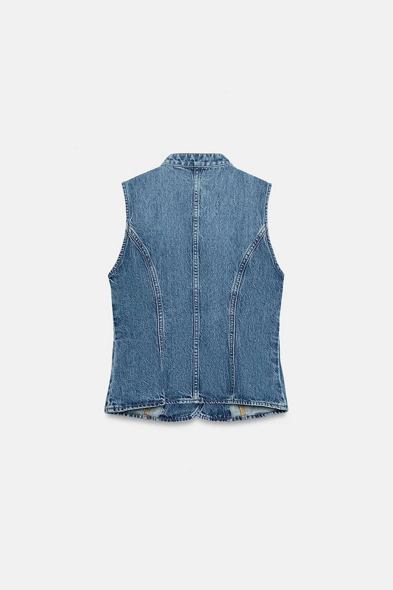 Z1975 FROG CLASP DENIM TOP