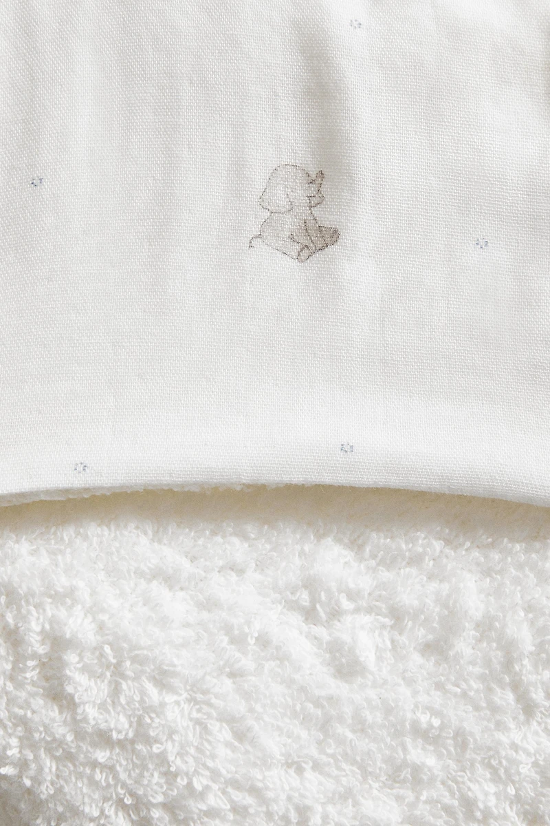 SERVIETTE DE BAIN CAPUCHE BÉBÉ ÉLÉPHANTS