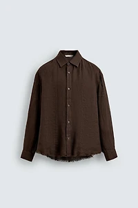 CHEMISE SEMI-TRANSPARENTE 100% LIN