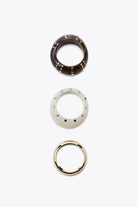 3-PACK OF RESIN STUDDED BANGLES