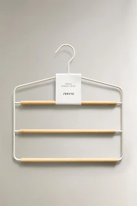 METAL AND WOOD PANTS HANGER