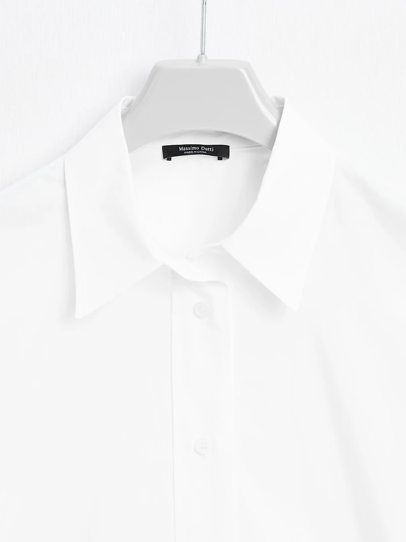 Chemisier long popeline 100 % coton