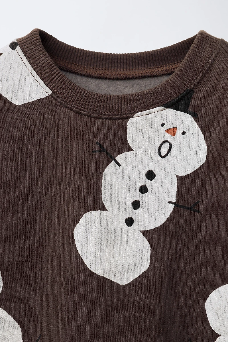 SNOWMEN PRINT JOGGING SET