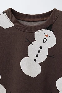 SNOWMEN PRINT JOGGING SET