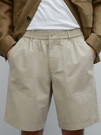 Bermuda carpenter en popeline de coton