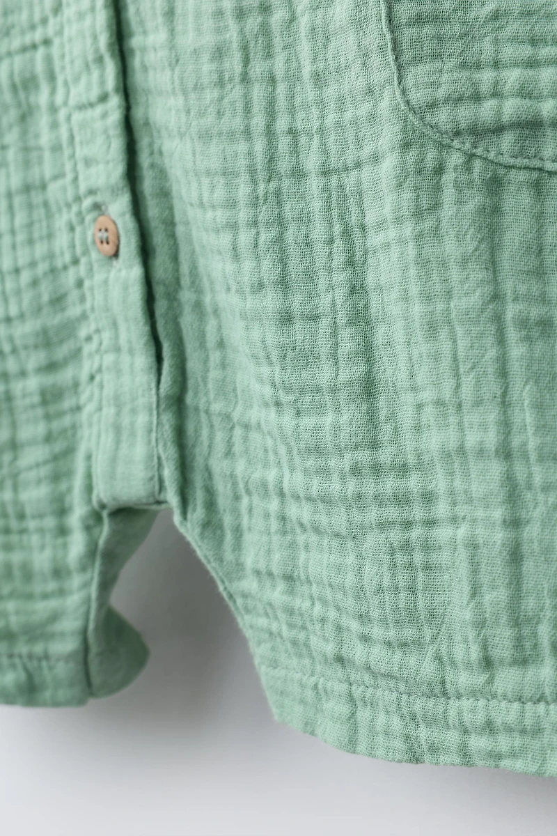 TEXTURED OVERALLS WITH LABEL