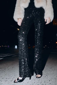 FLARE SEQUIN LEGGINGS
