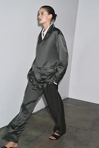 SATIN LINEN BLAZER ZW COLLECTION