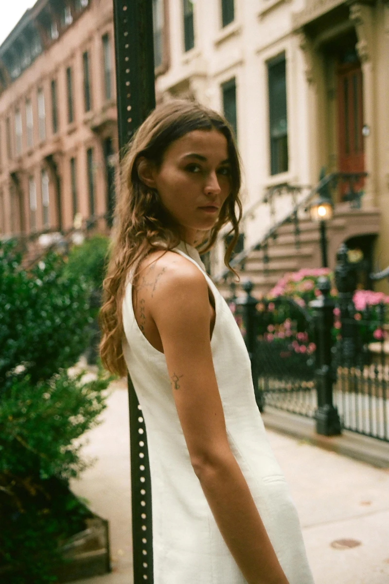 FROG FASTENING MINI DRESS