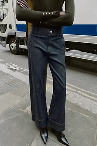 WIDE LEG SEAMED PANTS
