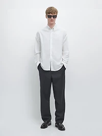 Wool houndstooth trousers