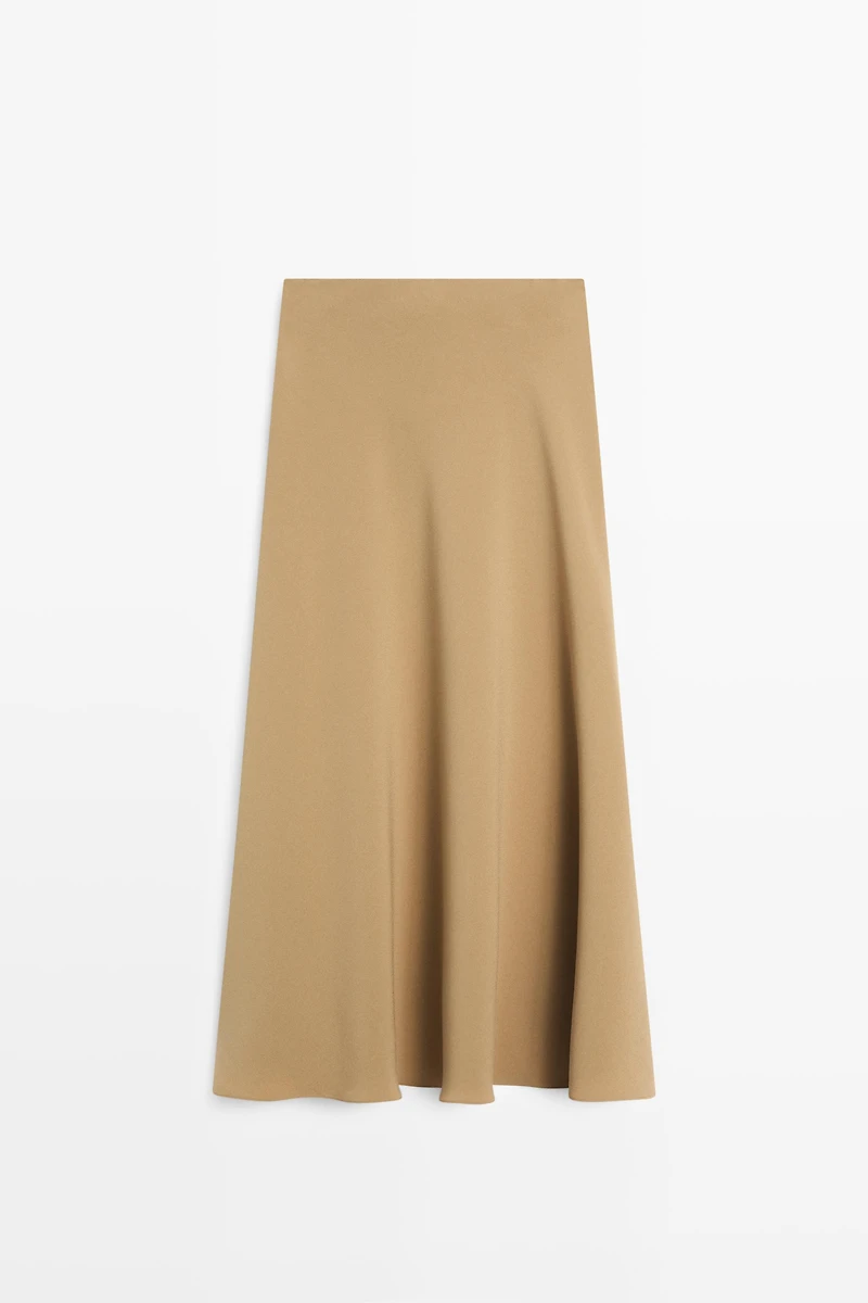 Flowing flared midi skirt - STUDIO
