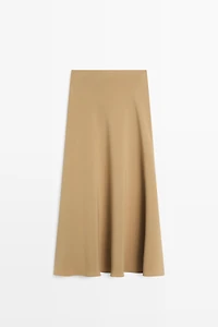 Flowing flared midi skirt - STUDIO