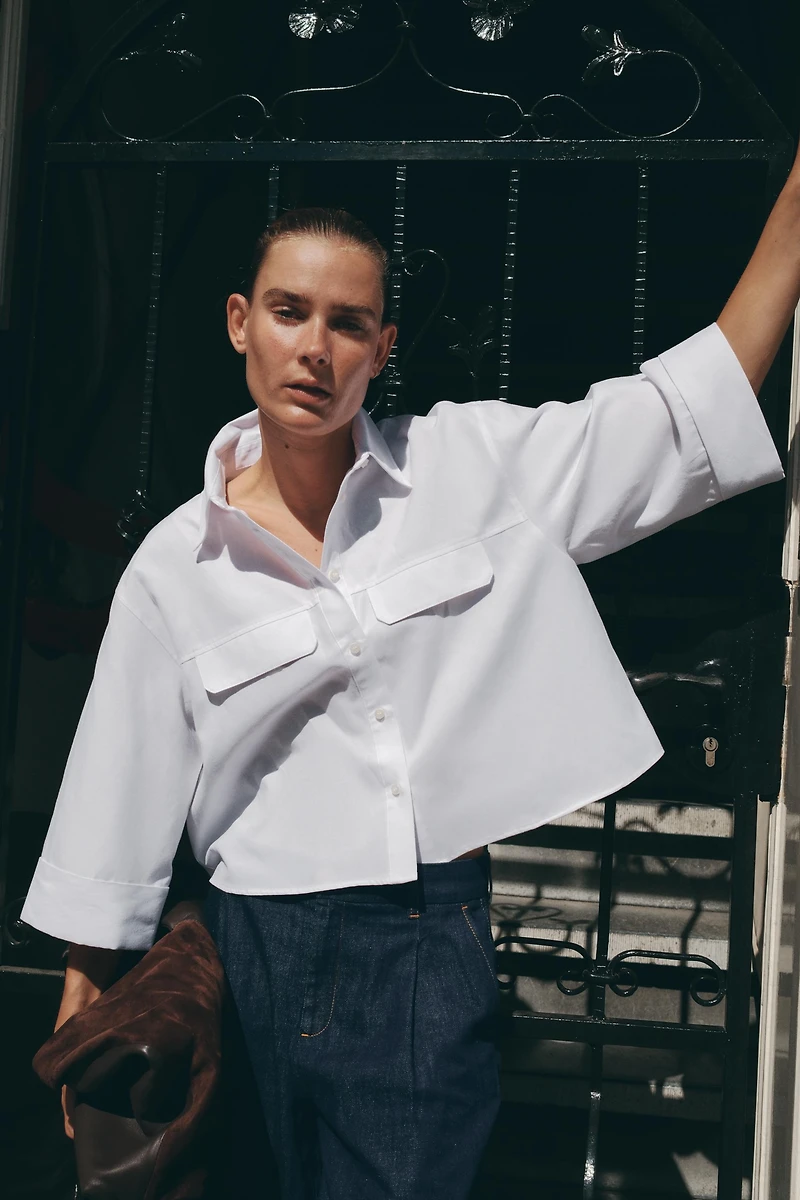 CHEMISE OXFORD COURTE