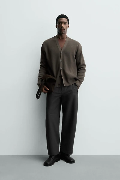 COTTON TEXTURED CARDIGAN