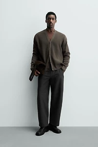 COTTON TEXTURED CARDIGAN
