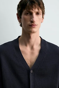 COTTON - LINEN CARDIGAN