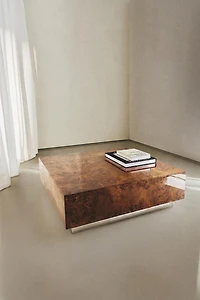 BURL WOOD COFFEE TABLE