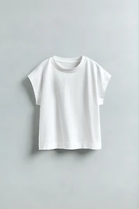 T-SHIRT UNI À PATTE