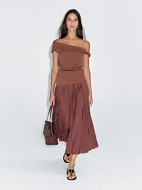 Top drapé avec nœud