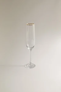 CHRISTMAS FLUTE GLASS WITH LINES