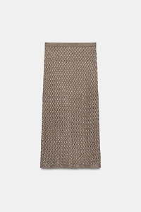 CABLE KNIT MIDI SKIRT