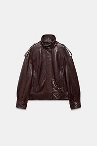 100% LEATHER BOMBER JACKET ZW COLLECTION LIMITED EDITION