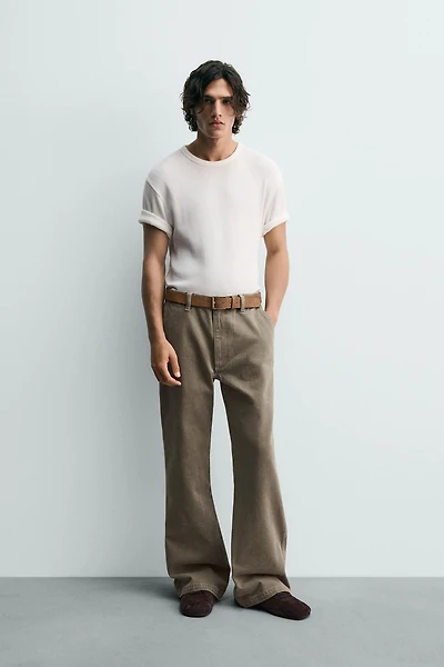 JEAN CHINO WIDE FLARE FIT