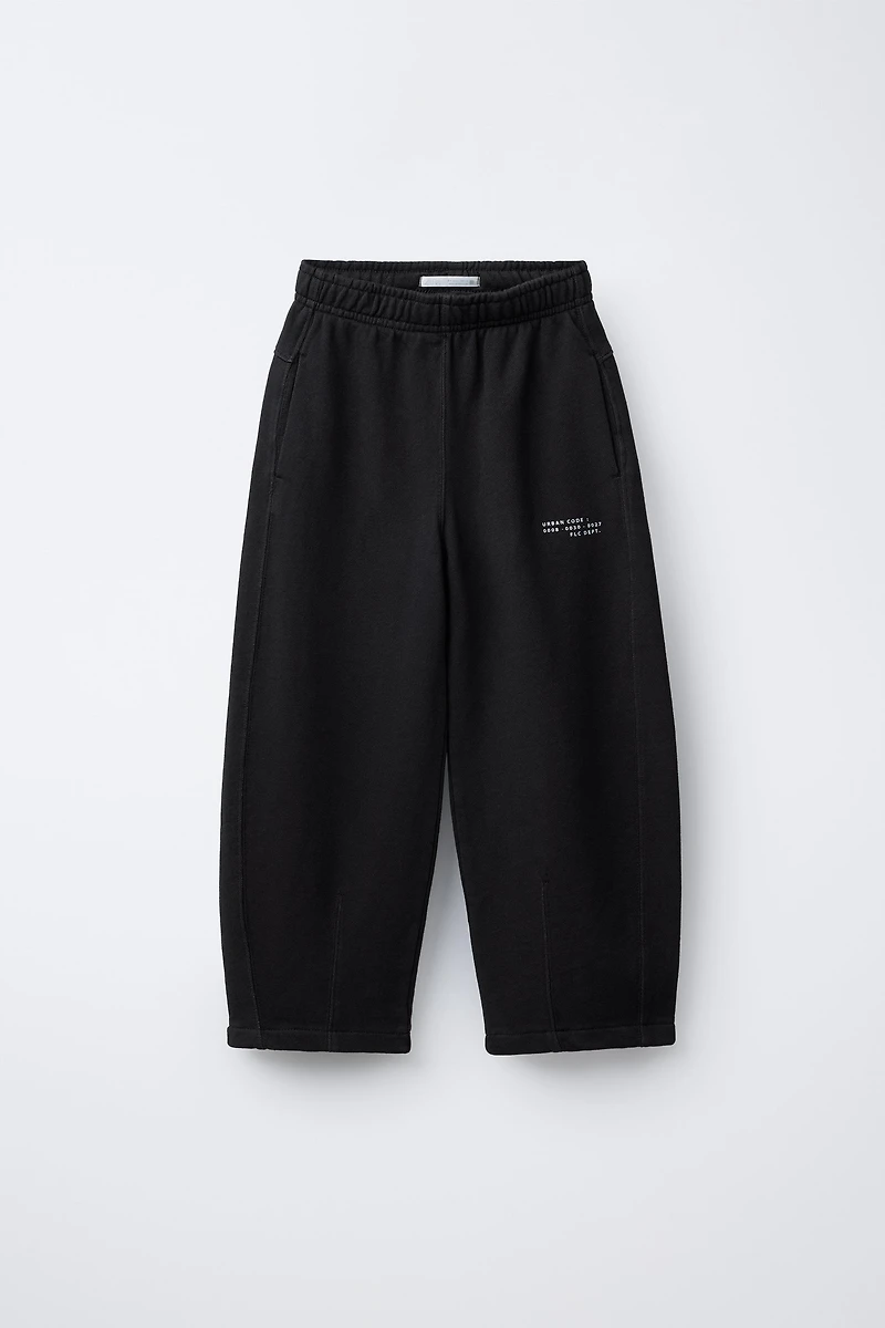 GARMENT DYED BARREL PLUSH PANTS