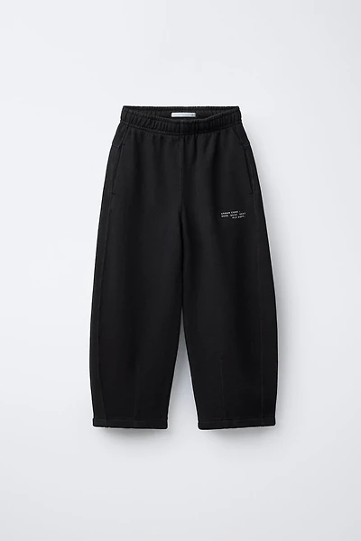 GARMENT DYED BARREL PLUSH PANTS
