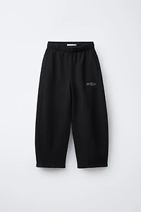 GARMENT DYED BARREL PLUSH PANTS