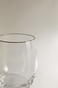 CRYSTALLINE TUMBLER WITH GOLD RIM